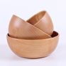 Organic Bowl 100% Natural round Salad Bowl Bamboo Wooden Bowls