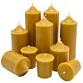 Organic Color Vanilla Pine Cedarwood Palo Santo Eucalyptus Scent Beeswax Candles Natural Large Pillar Made In