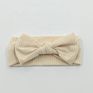 Organic Cotton Bow Knot Knitted Ribbed Baby Headband for Babies