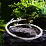 Original Design Bird on Branch Real Silver Bangle