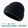 Outdoor Slouchy Running Knitted Ribbed Beanie Hat Acrylic Cuffed Knit Fisherman Beanie Hat