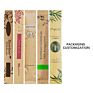 Packaging Wave Handle Multiple Colors Customized Logo Independent Eco Friendly Bamboo Toothbrush Pack