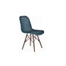 Patchwork Fabric Armless Wood Leg Modern Restaurant Chair