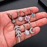 Paved Zircon Long Leaf Dangle Belly Button Rings with Women Beach Curved Surgical Steel Belly Rings