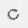 Pearls Ear Cuff Boho C-Shape Imitation Pearl Circle Clip Women Girl round Elegant Earrings Party
