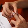 Personality Unique Silver Plated Anniversary Couple Gifts Adjustable Embrace Finger Hug Ring for Women