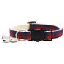 Pet British Plaid Collar with Safety Cat Pattern Buckle and Bells