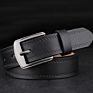 Pin Buckle Plain Cowboy Leather Cattlehide Slim Classic Men Belt