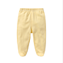 Pink Color Baby Legging 100% Cotton Feeted Pants with Customized Wear for 0-12M