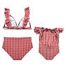 Plaid Parent-Child Swimsuit Mother-Daughter Parent-Child Swimwear Mommy and Me Swimwear Swimsuits