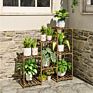 Plant Stands for Indoor Plants, Wood Outdoor Tiered Plant Shelf