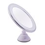 Plastic Framed Rotating Bathroom Wall Suction Cup 5X Magnification Shower Shaving Mirror