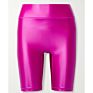 plus Size Glossy Sports Casual Yoga Shorts 87% Nylon 13% Spandex Stretchy Yoga Short Leggings