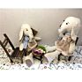 Plush Elephant Bunny Plush Toys Fabric Rabbit Doll with for Babi Girl Gift