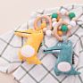 Plush Toy Baby Teething Teether Wooden Teether Bracelet Baby Chew Toy Crochet Beaded Teether