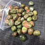 Polished 20-30Mm Crystals Healing Gemstone Natural Green Unakite Crystal Tumbled Stones for Home Decoration