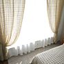Polyester Cotton Fabric American Pastoral Style Handmade Crochet Curtains Living Room Bohemian Style Printed Curtain