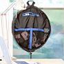 Polyester Machine Washable Lanyard Storage Bag 19 Black/Blue with Hook and Loop Pocket Bag