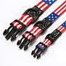 Polyester Pet Collars American Flag Pattern Design Dog Collars