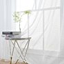 Polyester Textured Sheer Drapes Wall Filter Sunlight White Sheer for Bedroom Curtain Fabric