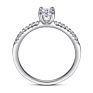 Ponees 925 Sterling Silver Ring Ladies Jewelry Four Prongs Diamond Ring for Women Girls Gift