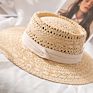 Popular Ladies Beach Hollow Out Wide Brim Ribbon Decoration Straw Hats