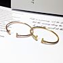 gold plated jewelry 925 silver open design bar T shape bangle bracelet