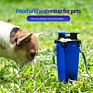 Portable 2 in 1 Pet Outdoor Water Cup 350Ml/250G Dog Drinking Bottle Pet Food Water Bottle Food Container