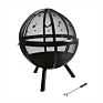 Portable Camping Fire Firebowl Fire Pit with Bbq Grill and Folding Legs