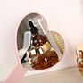 Portable Heart Handheld with Logo Small Customised Beauty Diy Makeup Mirror