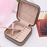 Portable Jewelry Storage Case Pu Leather Small Travel Jewelry Boxes