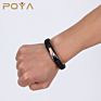 Poya Real Genuine Leather Braided Bracelet for Women Men Charms Circular Bracelets & Bangles Jewelry