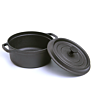 Pre Seasoned Cast Iron Dutch Oven with Dual Handle and Cover Casserole
