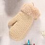 Price Double Knitting Wool Boys Girls Outdoors Gloves Mitten for Children Students