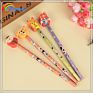 Price Promotional Hb Pencil with Animal Cartoon Eraser Topper for School Students