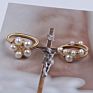 natural freshwater pearl five-pointed star heart butterfly shape rings