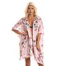 Print Floral Beach Cover Up, Garden Floral Print Ruana ,Whole Women Lady Bikini Kimono Topper