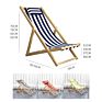 Printed Outdoor Folding Foldable Wooden Canvas Beach Deck Chair