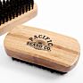 Private Label Bamboo Beard Brush with Boar Bristle for Men Grooming Kit