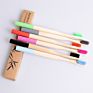 Private Label Rainbow Soft Kids Bamboo Toothbrush for Children