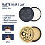 Private Label Strong Hold Hair Clay Long Lasting Professional Styling Wax Matte Men Hair Mud Clay