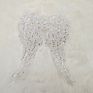 Product Hanging White Angel Wings Ornament for Christmas Decoration
