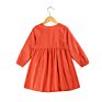 Product Solid Clothes Fall and Two Pocket Button up Long Sleeve Kids Girls Dress