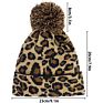 Promotion Pom Beanie Hat Premium Leopard Jacquard Knitted Beanie Keep Warm Hat