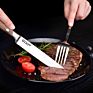 Promotional Dinnerware 4 Pieces Steak Knife Set 5 Inch Steak Knife for Meat with Black Walnut Handle