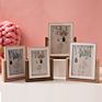 Promotional Double-Sided Rotating Wood Gifts Photo Frame Stand Decorative Picture Frame