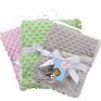 Promotional Gift Minky Dot Baby Blanket with Satin