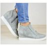 Pu Inner Height Zipper Wedges Sneaker