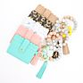 Pu Tassel Bag Silicone Bracelet Bracelet Key Ring Silicone Wristlet Keychain Bracelet Pocket Keychain