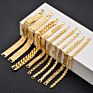 Punk 24K Gold Plated Multi Shape Bracelet Curb Cuban Chain Gold Color Brass Bracelets Bangle for Men Women Jewelry Gifts